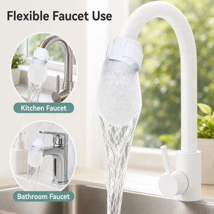 [Fits Faucets < 1"] 50 cotton filter bags disposable Cotton Faucet Filter Bags with 5 fastening straps, Splash-Reducing Tap Water Sediment Filter Sock with Elastic Cuff for Kitchen & Bathroom Faucets