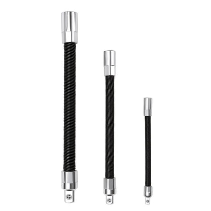 Flexible Socket Extension Bar Set 3-Piece 1/2" 3/8" 1/4" Shaft Drive 10" 8" 6"-Spring-Loaded Detent Balls to Prevent Slipping, fathersdaygift fathersdaygift